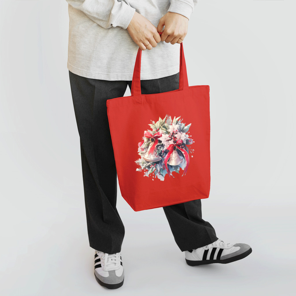 Stellaの水彩画タッチの幸せな音色を奏でるクリスマスベル Tote Bag