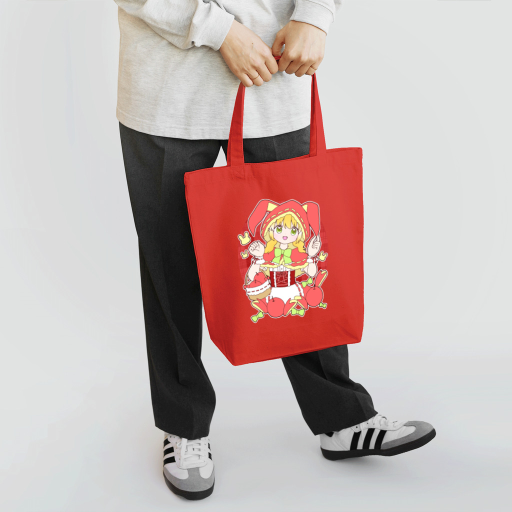 かわいいもののおみせ　いそぎんちゃくのうさぎリンゴ赤ずきんちゃん Tote Bag