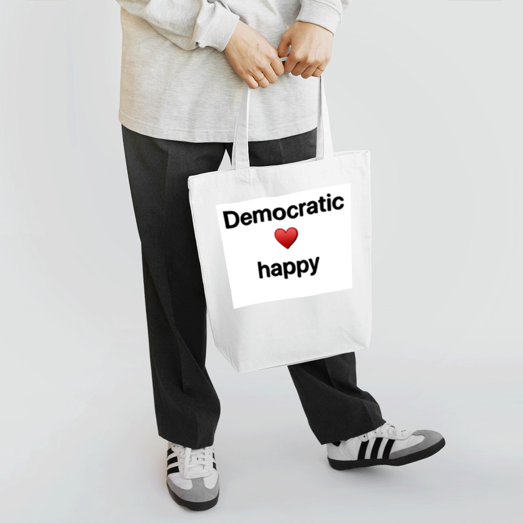 mari_and_cute_baby_bearの Democratic happy Tote Bag