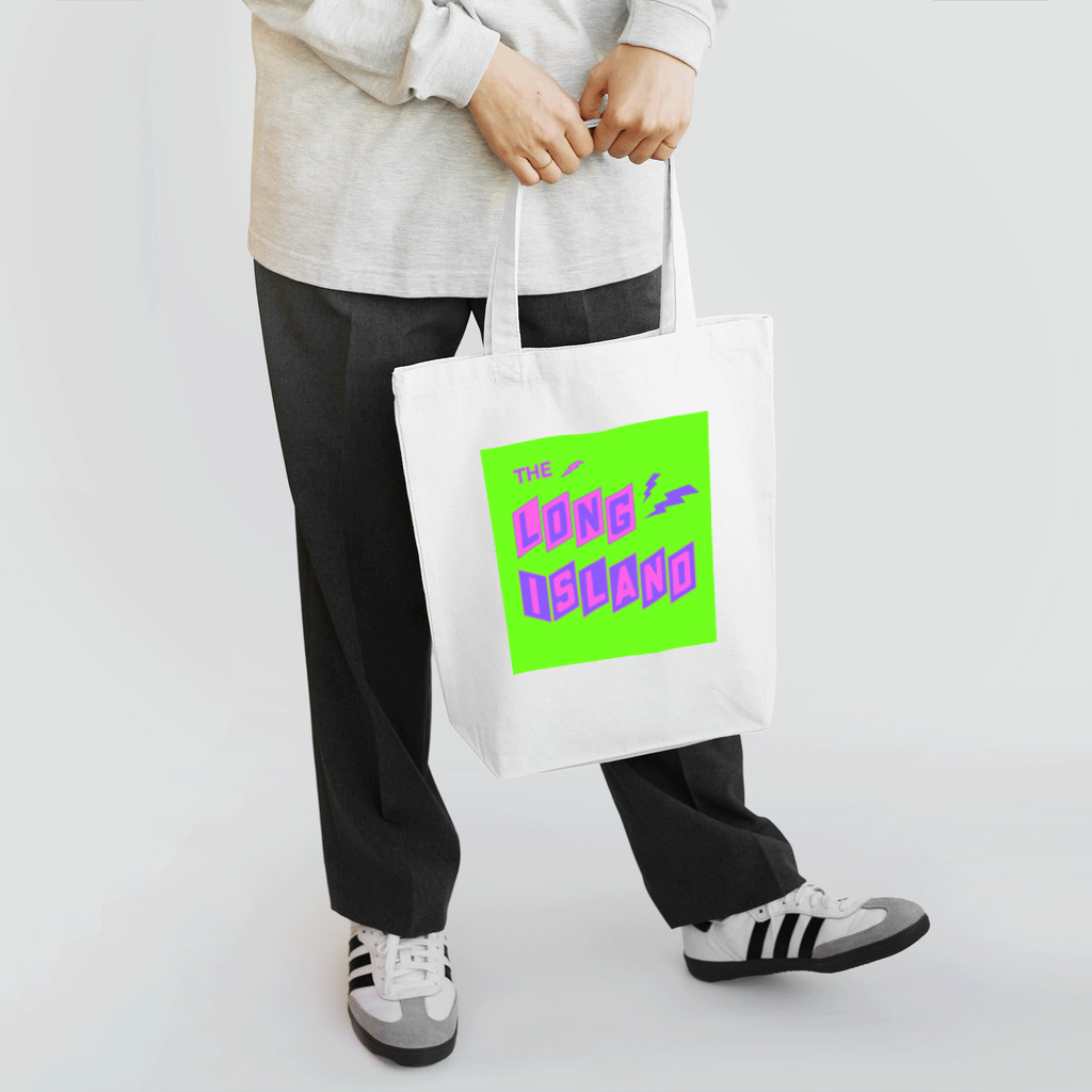 ザ ロングアイランド アパレルの平行四辺形デザイン パープル×ピンク×グリーン Tote Bag