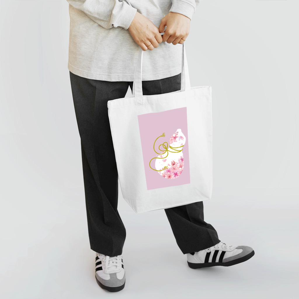 ミウラエツコの猫達磨瓢箪 Tote Bag