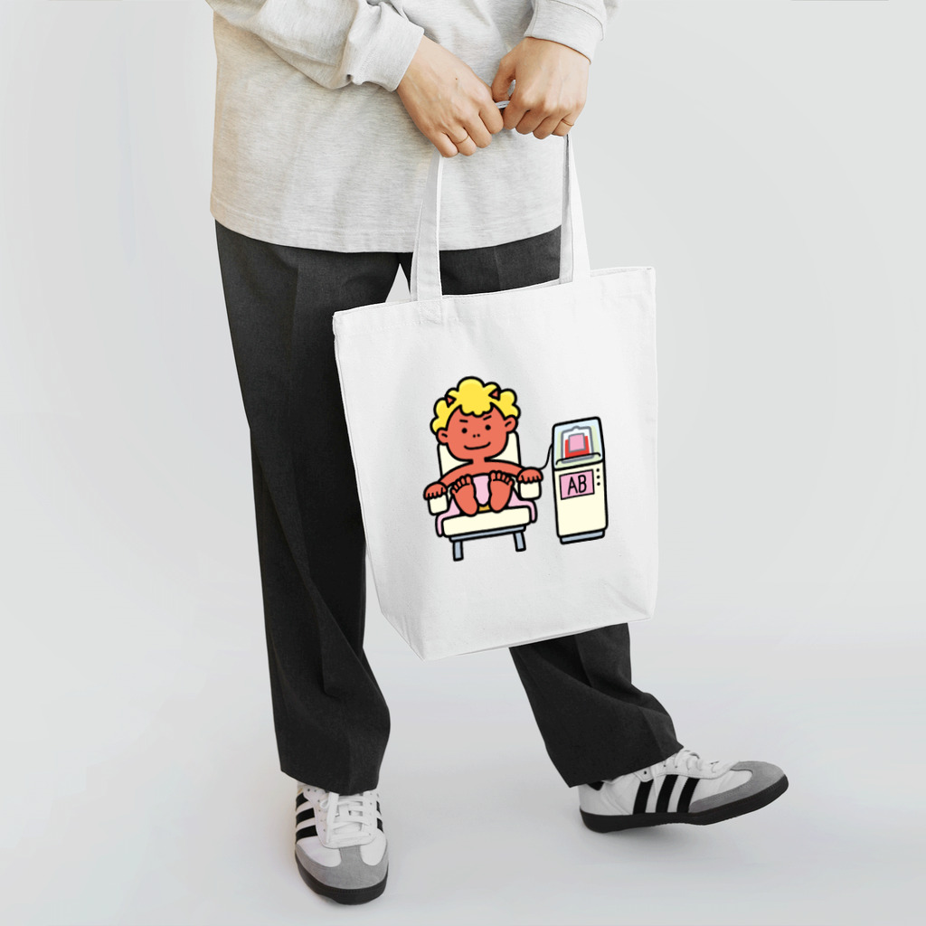 有限会社ケイデザインの献血好きなオニさん【AB型・400mL献血】 Tote Bag