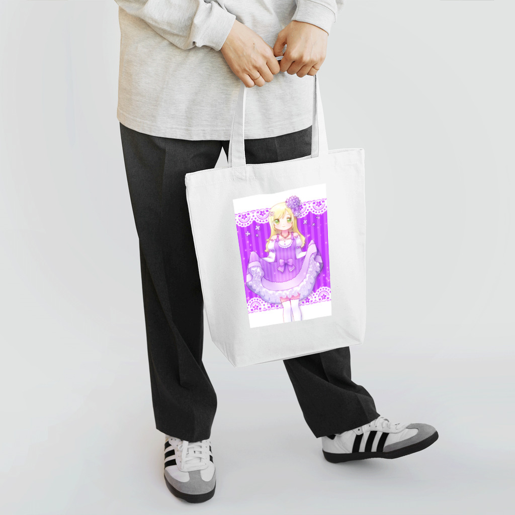 かわいいもののおみせ　いそぎんちゃくの紫陽花ちゃん トートバッグ