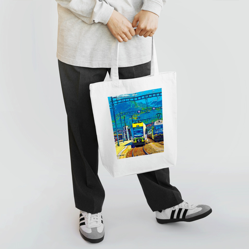 GALLERY misutawoのスイス シュピーツの駅 Tote Bag