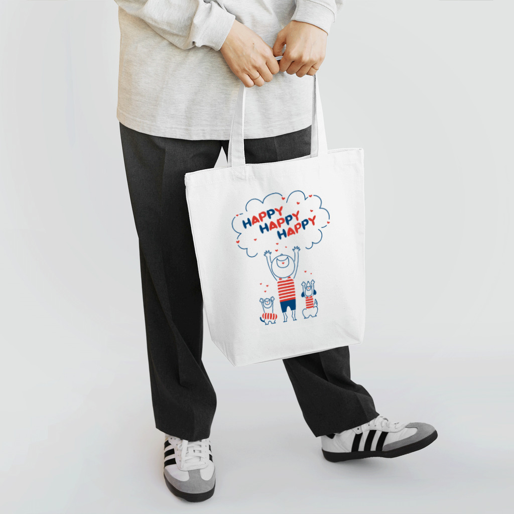 8anna storeのHAPPY HAPPY HAPPY！上を向いて笑おう！夏バージョン Tote Bag