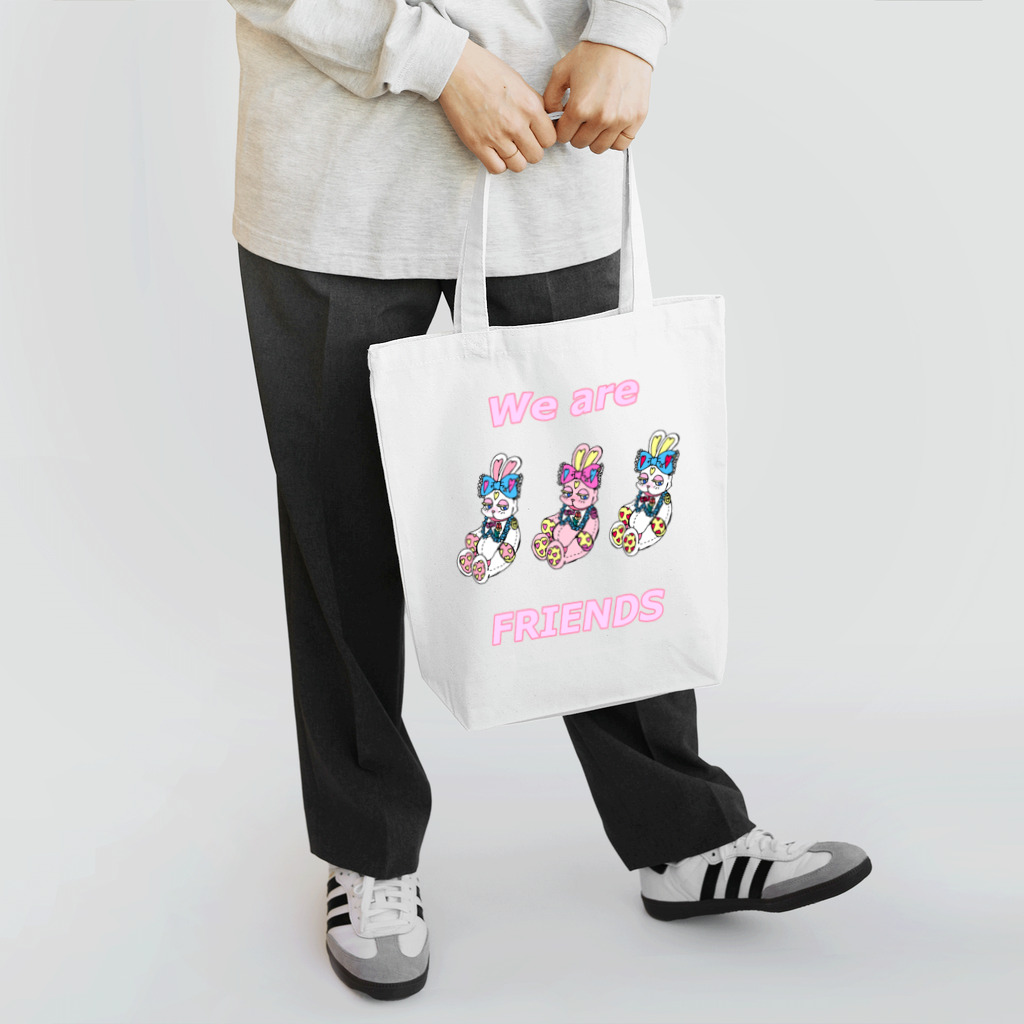 🌷R1nonWorks（りのんわーくす）🌷のぬいぐるみちゃん　FRIENDS Tote Bag