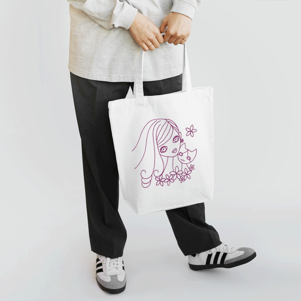 neko*neko*の猫と女の子 2 Tote Bag