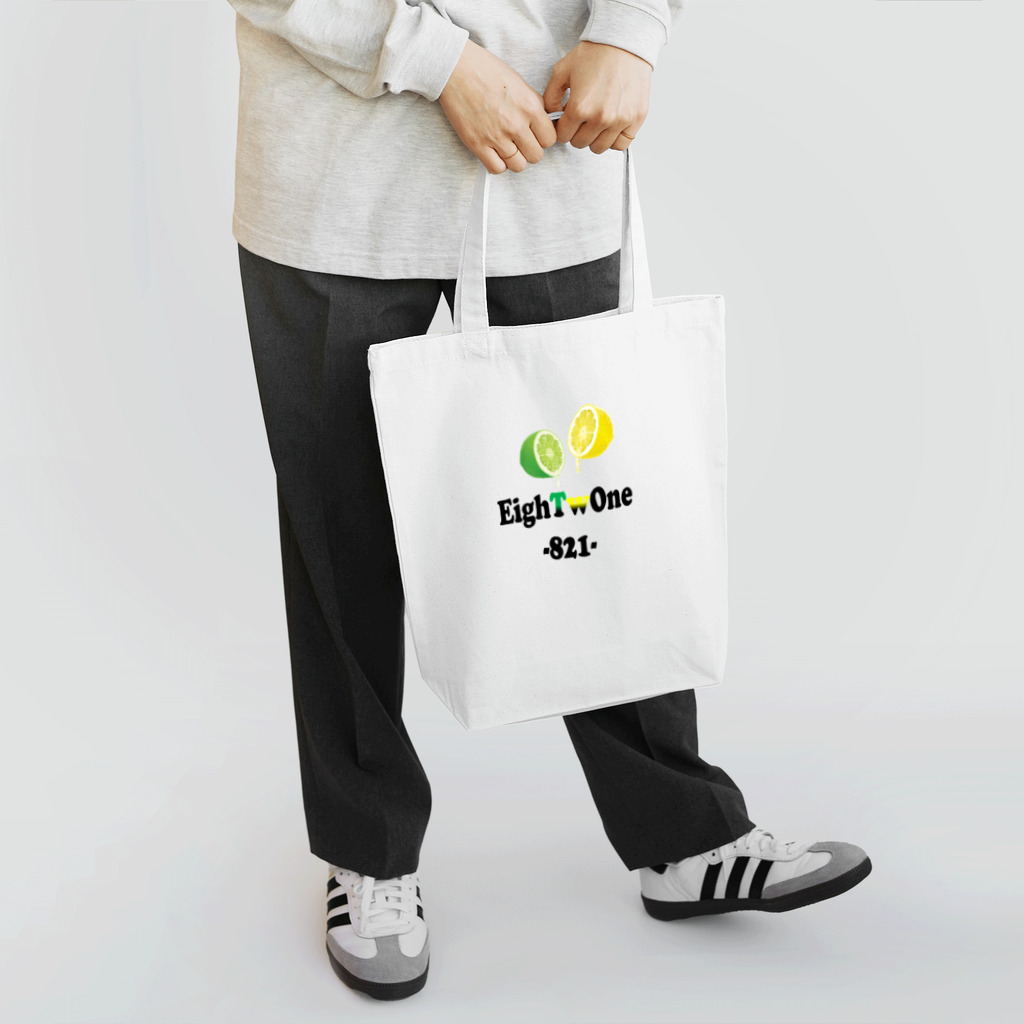 ストリートファッションはEighTwOne-821-(えいとぅーわん はちにーいち)のレモンライム トートバッグ