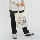 ネコトシアワセのニヒルな白猫  Tote Bag
