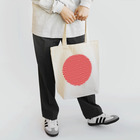 JapaneseRubberStampsの丸い青海波　赤 Tote Bag