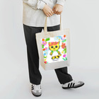 にゃんぴーのお花のうるにゃん（ぜんしん） Tote Bag