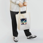 zumimityのロケット花火を見上げているペンギン Tote Bag