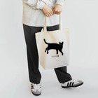 小鳥と映画館の見返り美ニャン　黒猫 Tote Bag