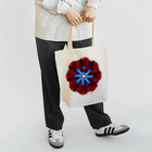 ミルエルのベタの花ブルーレッド トートバッグ