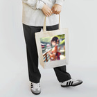 Moichi Designs Shop-2023の古都の風に舞う少女 トートバッグ