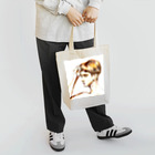 MYO ART の人物横顔　アナログ色鉛筆画 トートバッグ