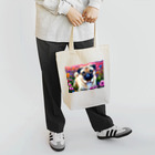 mito_happyの花畑とパグ Tote Bag