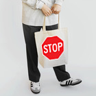 DRIPPEDのSTOP-ストップ アメリカの一時停止標識ロゴ トートバッグ