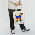 VERITIST (ヴェリティストSUZURI店)のステンドグラス風の犬 Tote Bag