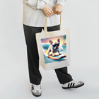 ChicCanvas Boutiqueの波乗り大好きフレンチブルドッグ Tote Bag