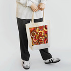 saqui.comの赤ベースのインド柄 Tote Bag