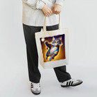 ニャーちゃんショップのジャンピングスローだニャ Tote Bag