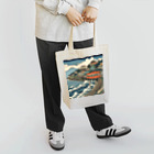 日本の風景 COOL JAPANの富士山と海と電車　Mt.Fuji and Shonan Enoden Tote Bag