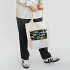 AQUAMETAVERSEの大小の輝くシャボン玉　BLUE PLUM  691 Tote Bag