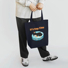 Teal Blue Coffeeのお昼寝の時間　-puppy teal- Tote Bag
