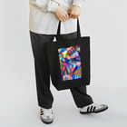 結華の障害者アート 手描きイラスト カラフル Tote Bag