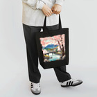 日本の風景 COOL JAPANの日本の春、満開の桜　Japanese spring  Cherry Blossom Tote Bag