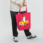 Quatre Illustrationのネコがのってみた♬ 01-1.ペダルカー Tote Bag