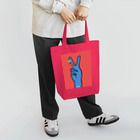 195(いちきゅーご)のピースにしがみつくアフロくん Tote Bag