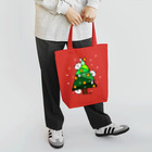 mkumakumaのニャンコの楽しいクリスマス トートバッグ