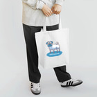 MONIsketeresの【MONIsketeres】青いパグ Tote Bag