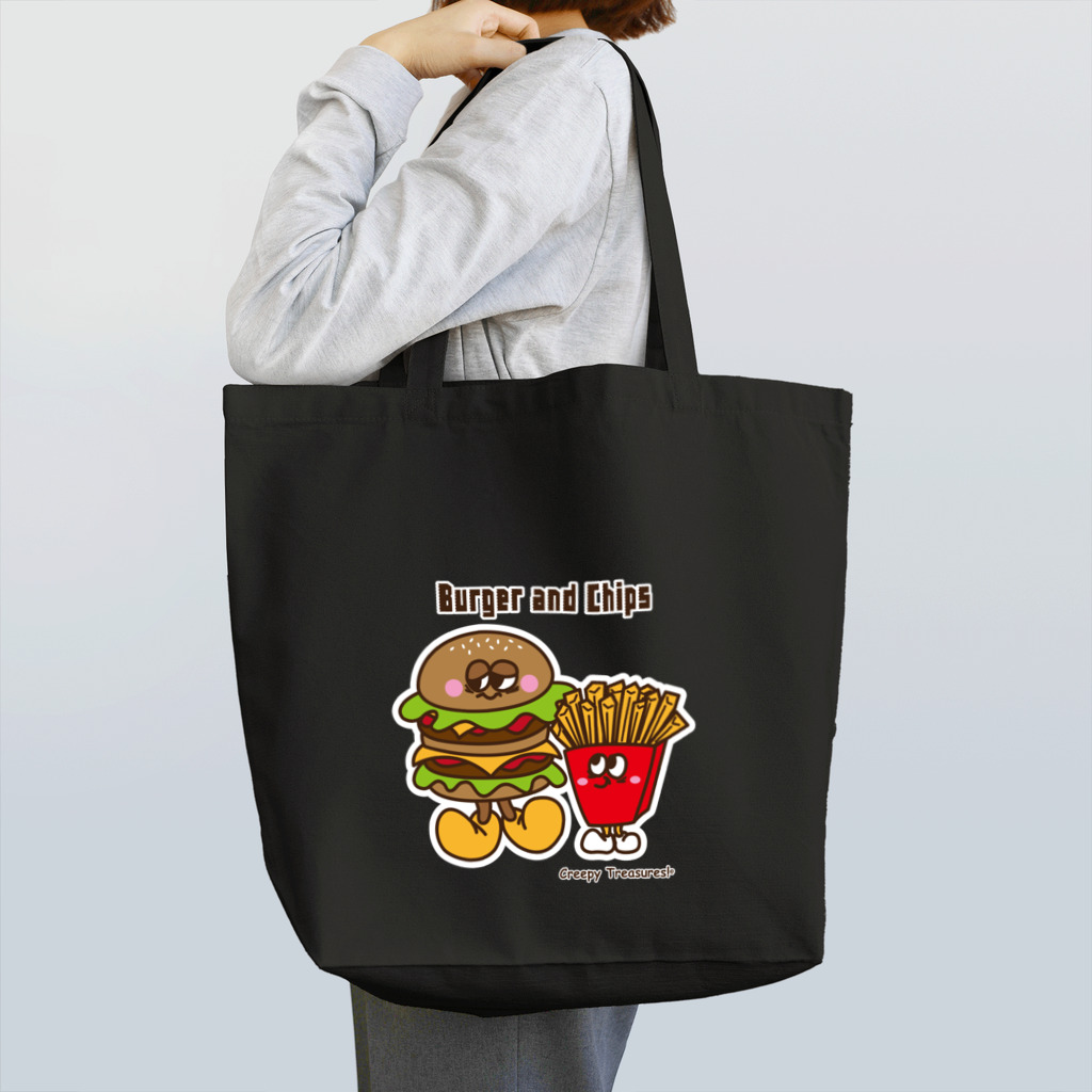 Creepy Treasures!のBurger and Chips Tote Bag