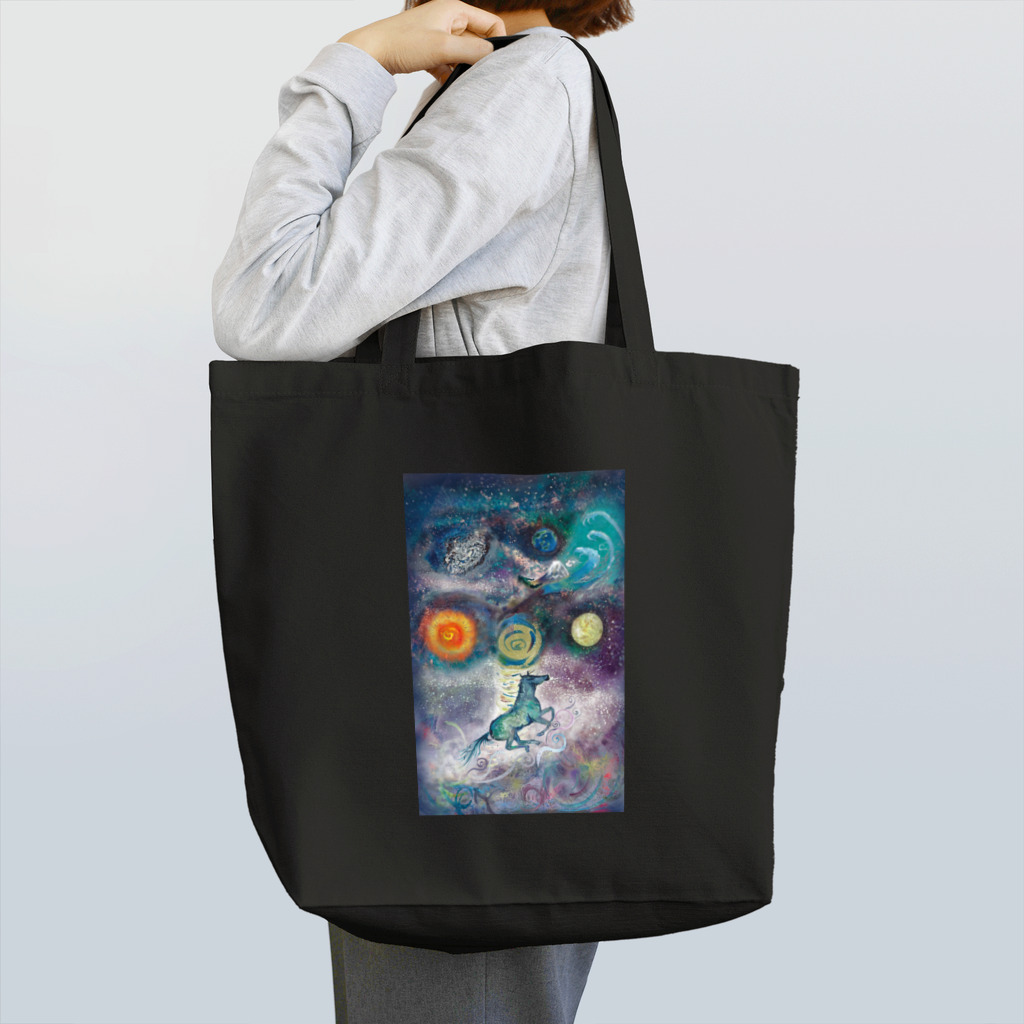 WAMI ARTの地球を乗り巡るウツロヰ Tote Bag