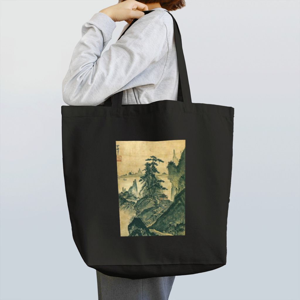寿めでたや(ukiyoe)の日本画：雪舟_山水図(室町時代) トートバッグ
