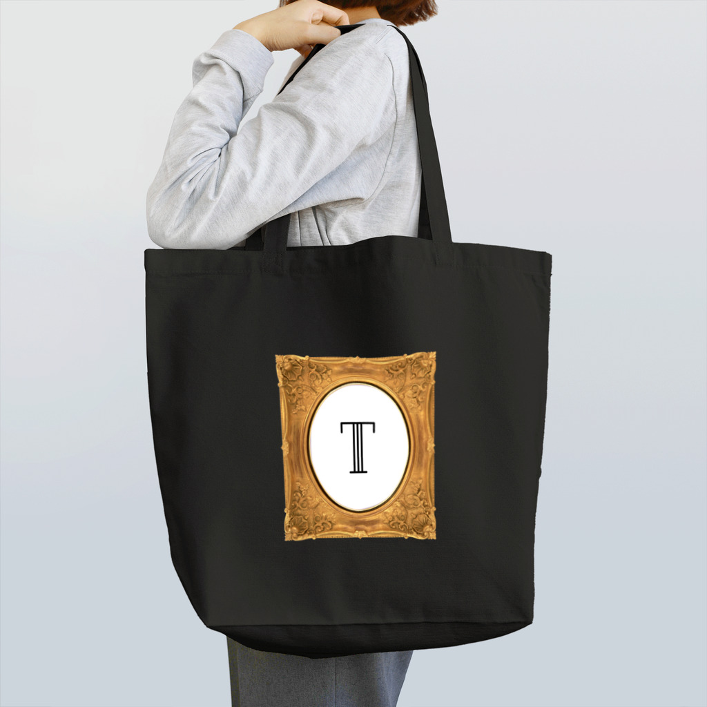 krakatukのkrakatuk額入イニシャル‘T’ Tote Bag