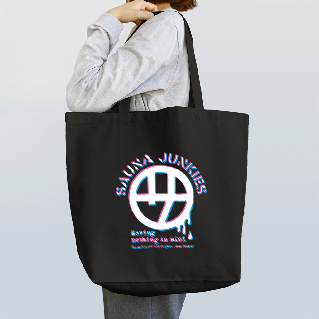 SAUNA JUNKIES | サウナジャンキーズのマルサ(トランスカラー/黒) トートバッグ
