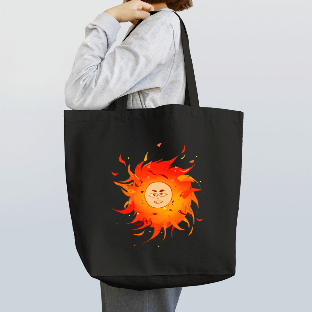 ぱくぱくショップの灼熱の太陽 トートバッグ