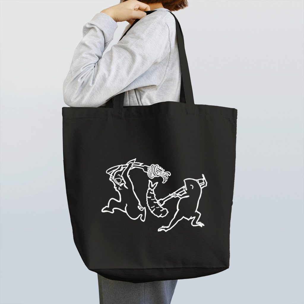 GOODS SHOP【そぞろな小窓】 SUZURI店の【ぎがといっしょ】《白線》 Tote Bag