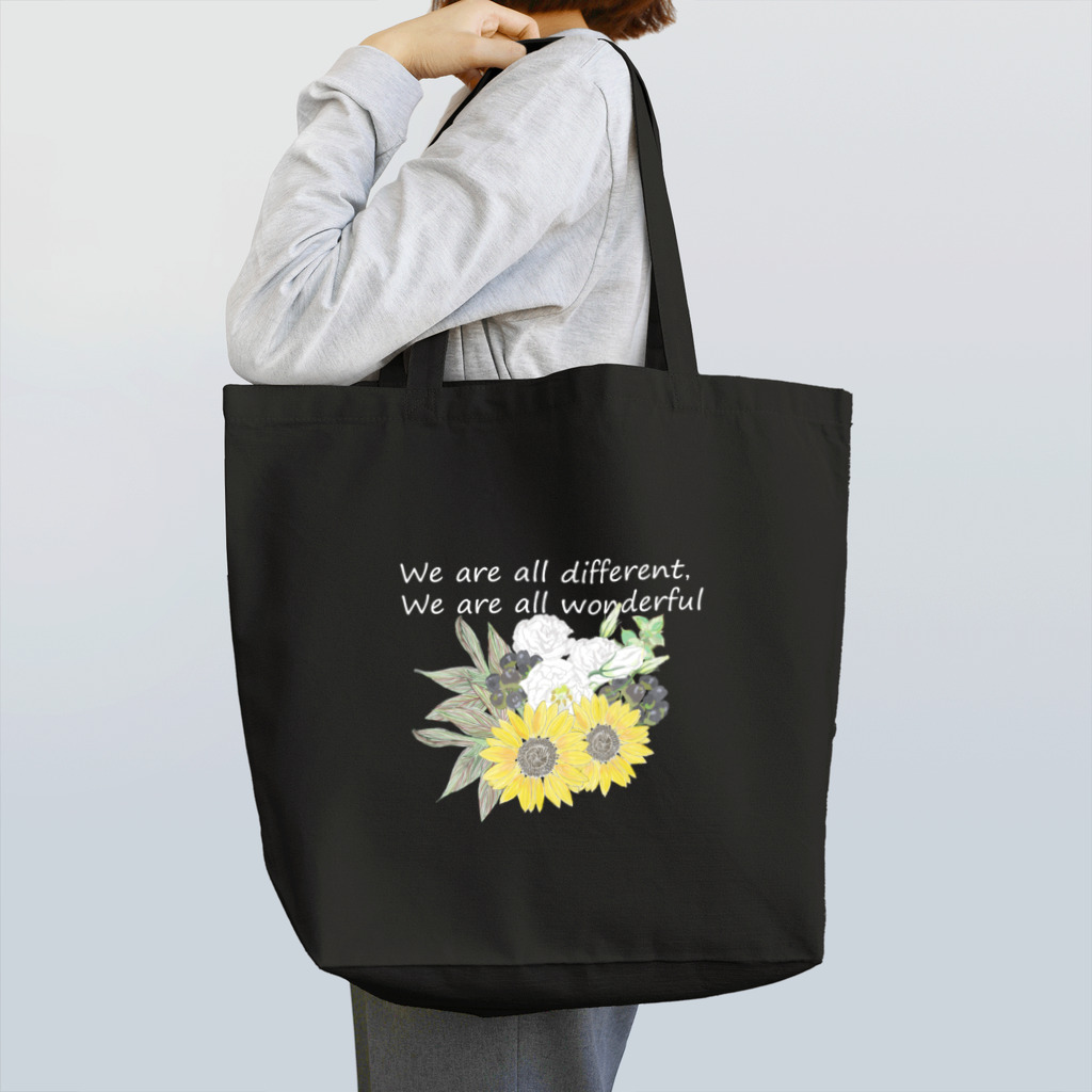 Manatsuの花を　wonderful ver. 濃い色 トートバッグ