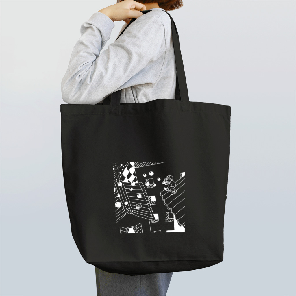 まみっこのお店の夜の町のシャボン玉 Tote Bag