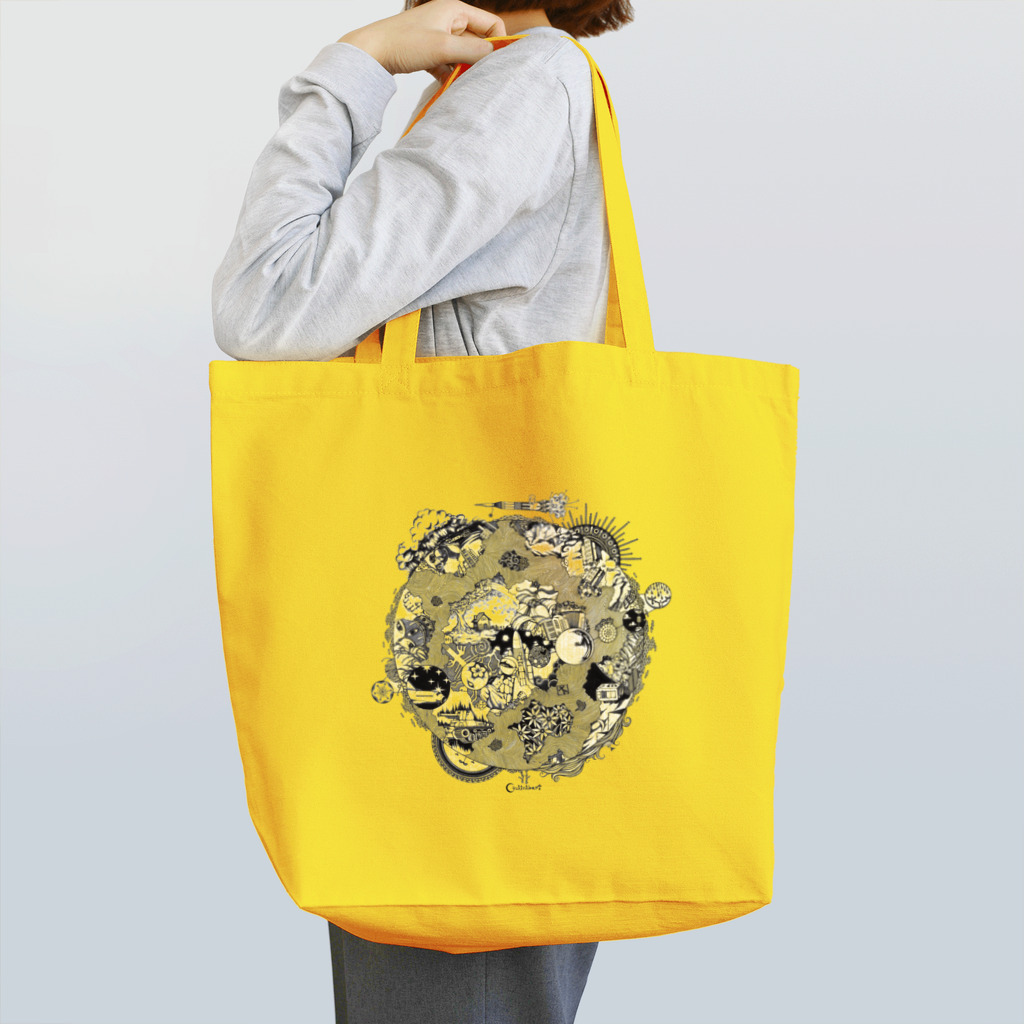 ＊ユキンコアート＊の第三惑星第三者イラスト(黒) Tote Bag