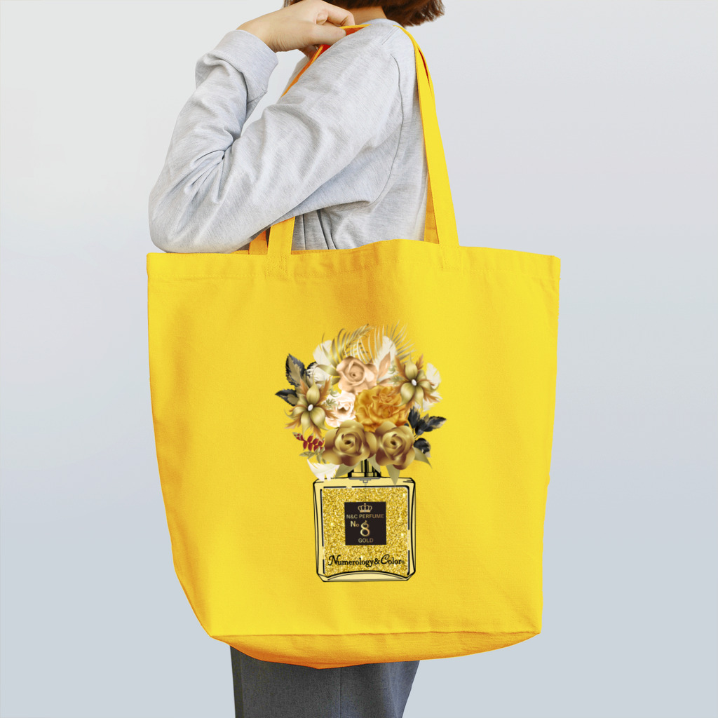 &i Designのアンドアイデザイン　数秘＆カラー🄬オマージュボトルNo8&GOLD Tote Bag