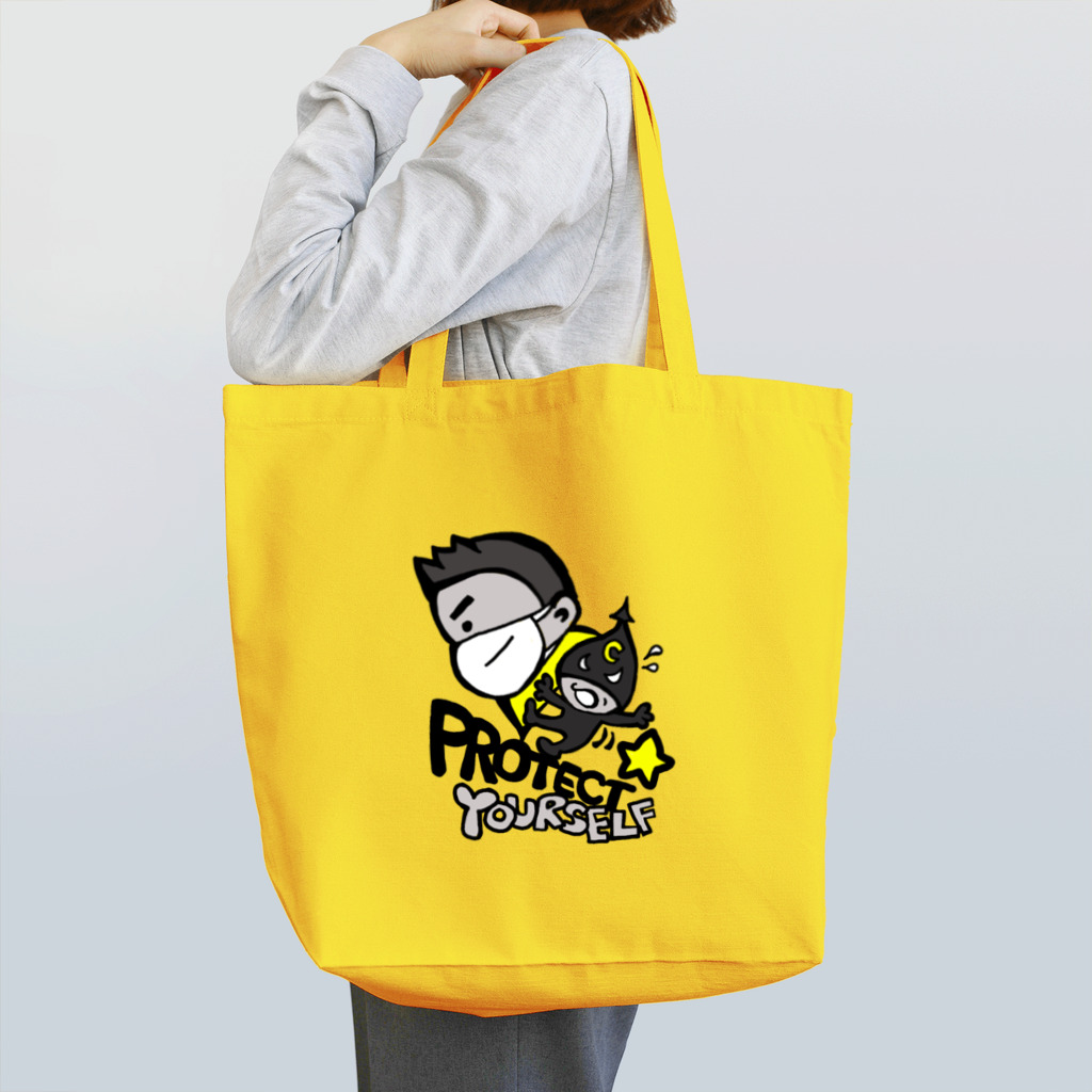 TOMMY★☆ZAWA　ILLUSTRATIONのProtect Yourself 改 Tote Bag