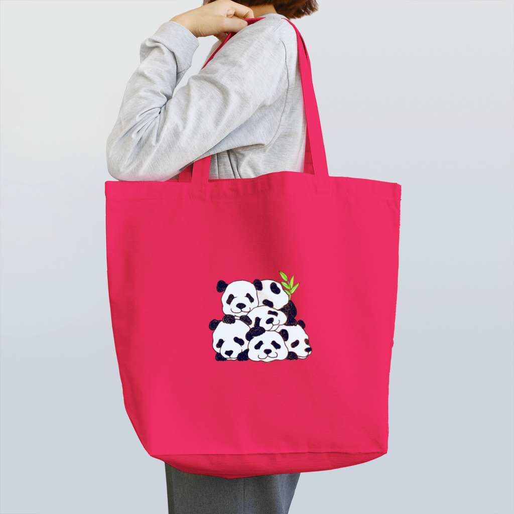 wanwanartのてんこ盛りパンダ Tote Bag