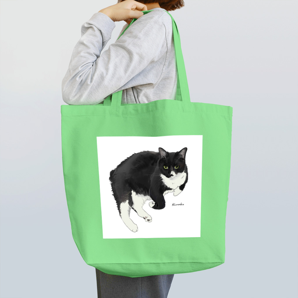 kinako-japanの靴下猫　くろみつ Tote Bag