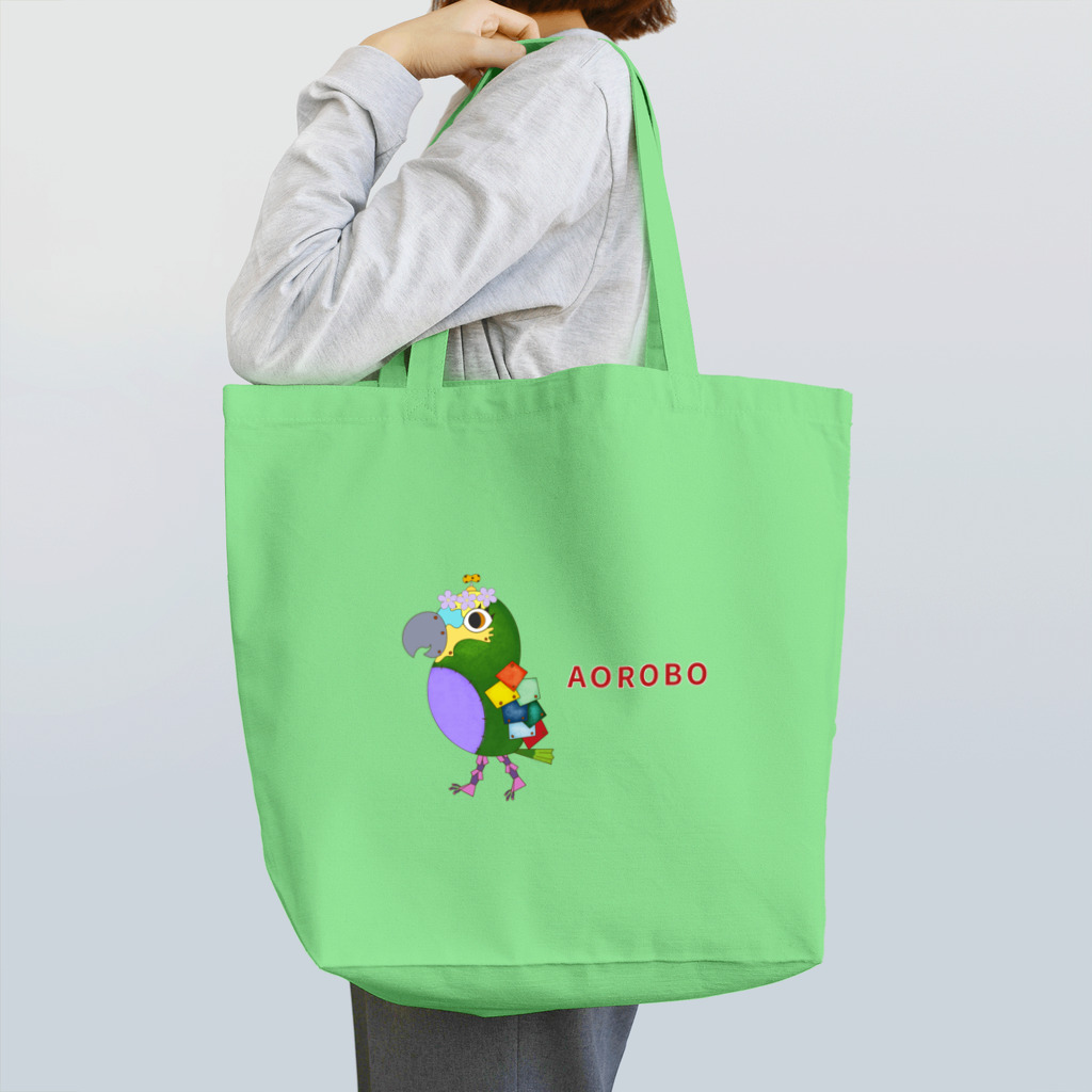 ねこぜや のROBOBO アオボウシインコ Tote Bag